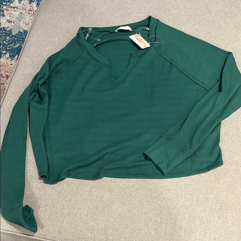 Magnolia Green Crop Top